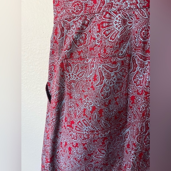 Diane Von Furstenberg Sleeveless Red & Blue Floral Mini Dress Women’s Size 2 - Picture 7 of 16